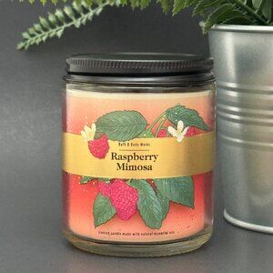 BBW Raspberry Mimosa Bath & Body Works Mason Jar Single Wick Candle